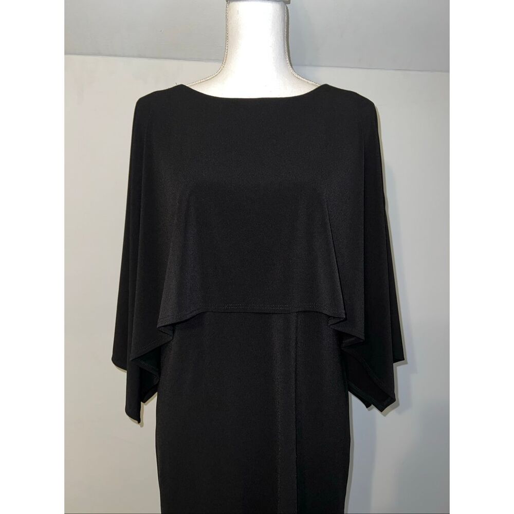 Chicos Black Batwing Sheath Dress SMALL sz 4
